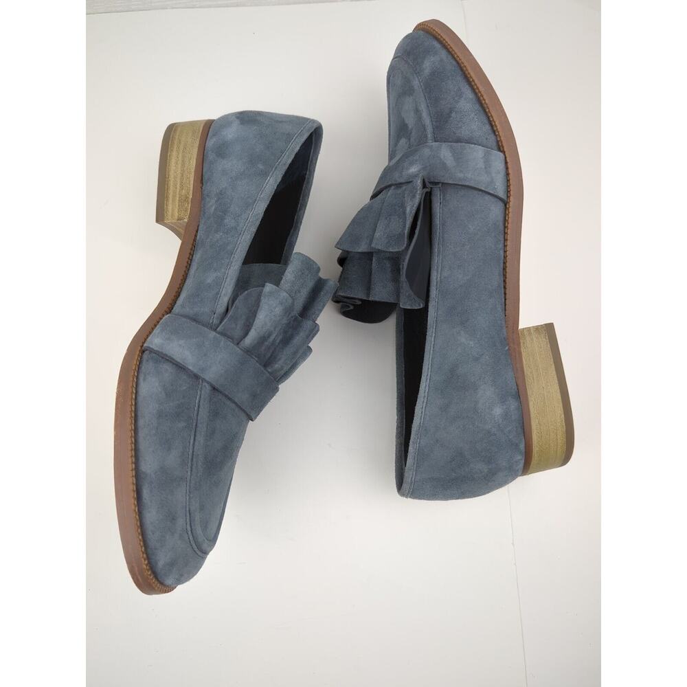 Poor La Victoire Tenley Blue Gray Suede Loafers 9.5 UK 40 - Picture 7 of 8